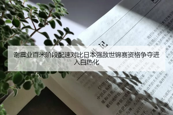谢震业百米阶段配速对比日本强敌世锦赛资格争夺进入白热化